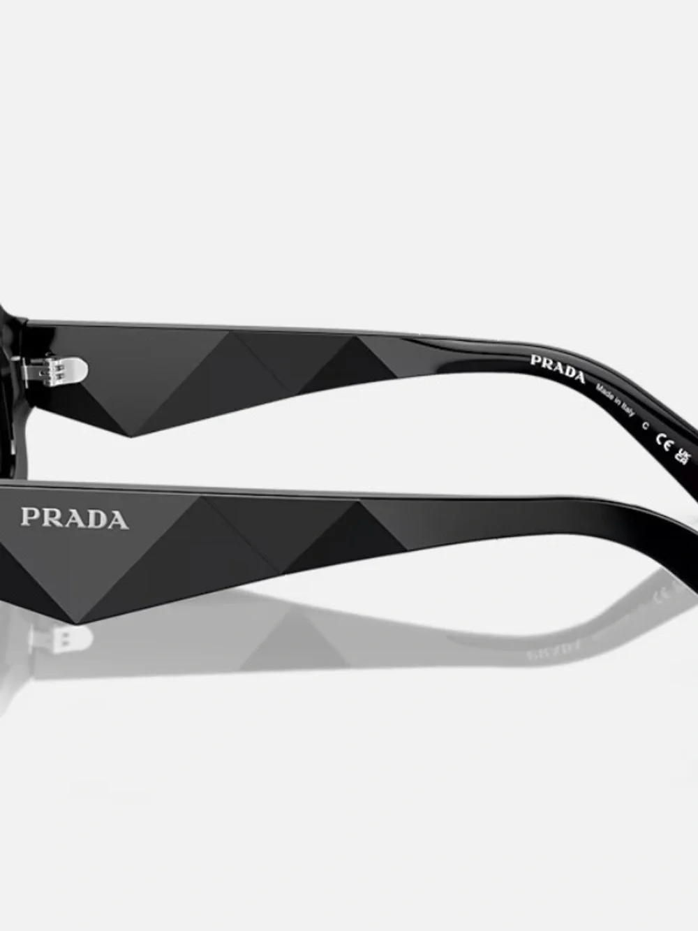 Prada Black Rectangular Sunglasses